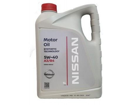 МОТОРНОЕ МАСЛО NISSAN MOTOR OIL SAE 5W-40 5