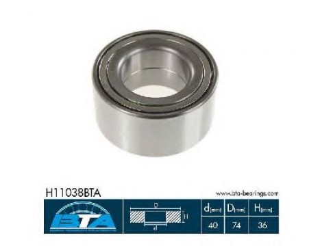 Подшипник ступицы передний BTA (H11038BTA)